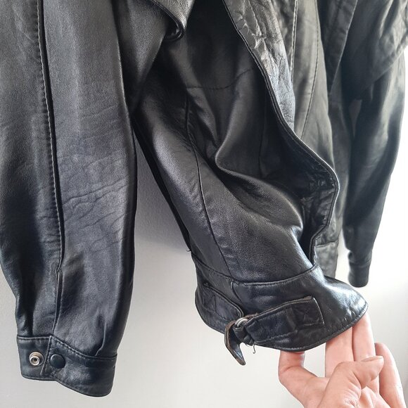 Canada Cuir Women's Vintage Genuine Leather Coat Large - Picture 4 of 11